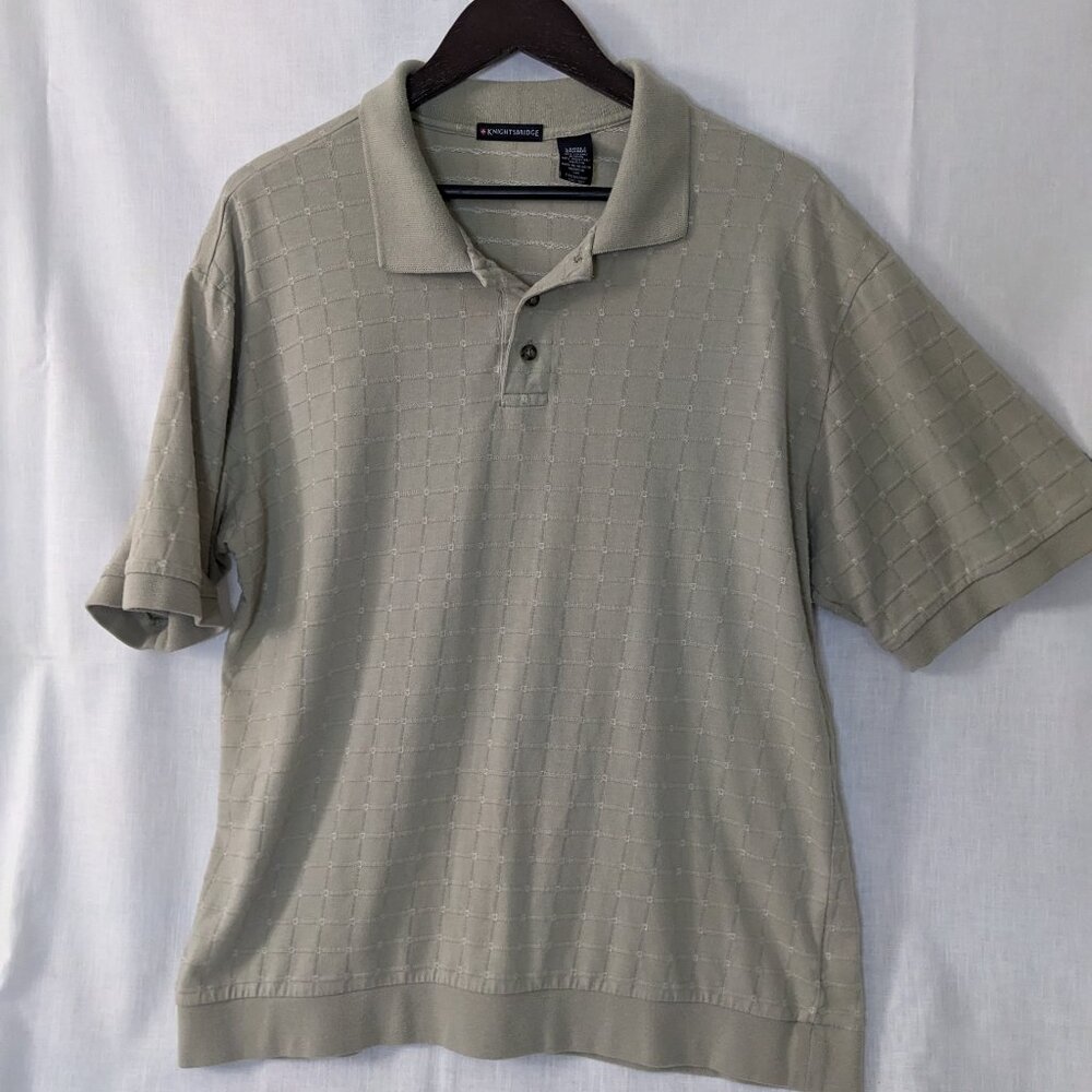 Knights Bridge Men's Tan Short Sleeve Goff Shirt Size Large
